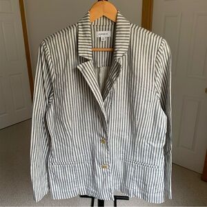 Evereve Thea Striped Linen Blazer Women’s Medium